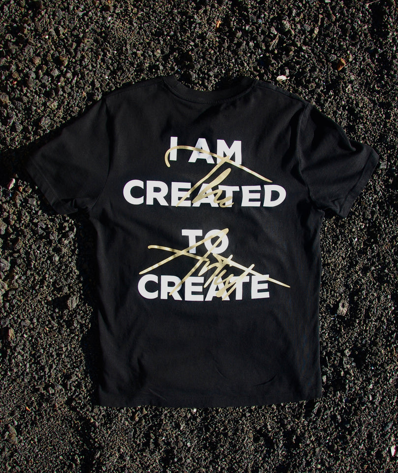 Camiseta Negra Created To Create
